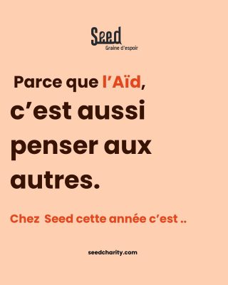 Et si ton Aïd apportait un vrai soulagement cette année ?
SEED lance deux actions solidaires pour l’Aïd al-Adha, en Palestine et en Algérie.

En Palestine :
🎁 7€ = 1 cadeau pour un enfant à Gaza
🍽️ 25€ = 1 repas chaud en Cisjordanie
Distribués par nos équipes locales dans les zones touchées.

En Algérie :
🐑 303,60€ = 1 mouton livré à une famille dans le besoin
Abattage et distribution inclus.

Parce qu’un Aïd digne et réconfortant, c’est aussi possible là-bas.
Et vous pouvez y contribuer.

Faites votre don directement ici :
➡️ seedcharity.com

Partagez. Soutenez. Offrez.
Un geste simple, un impact réel.
Merci du fond du cœur.